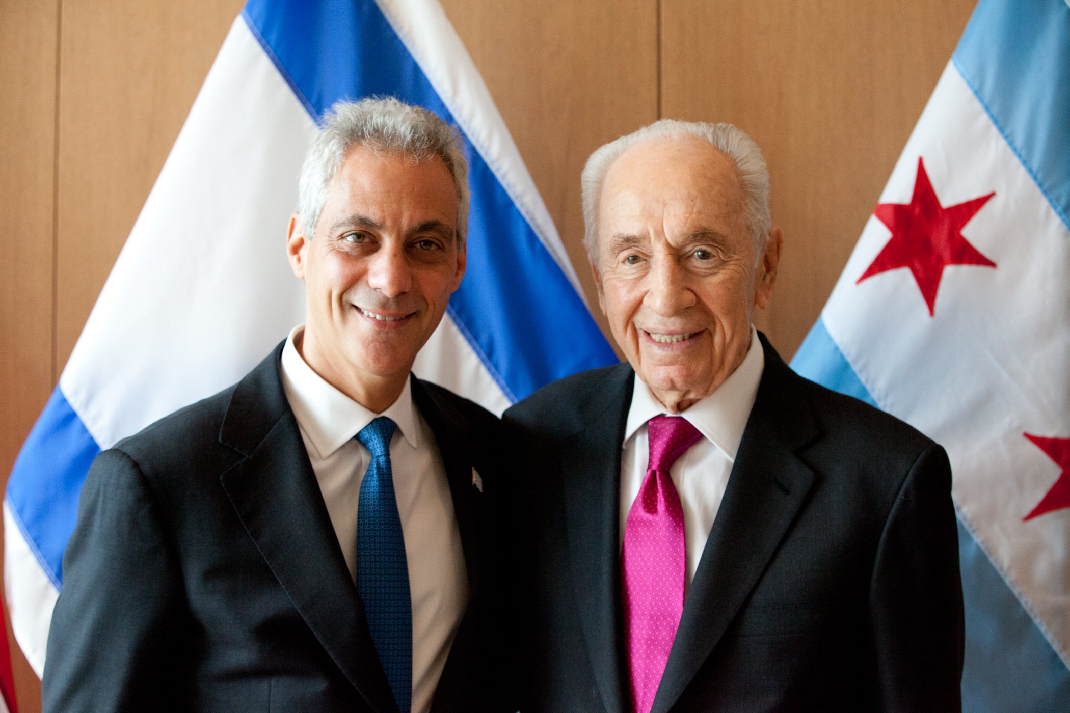 Mayor Emanuel Welcomes Former President of the State of Israel Shimon Peres to Chicago.